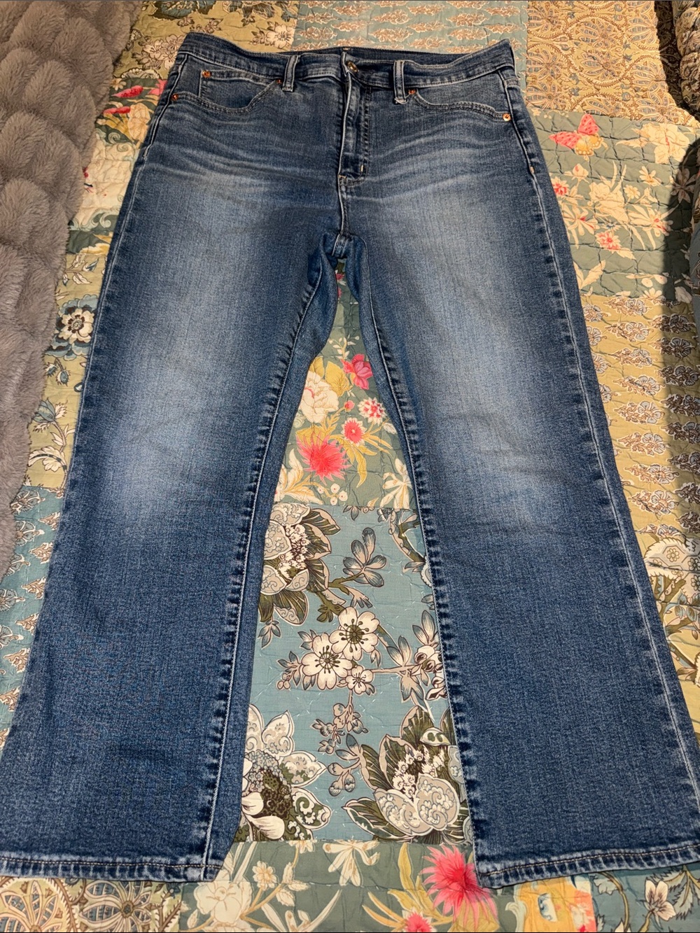 Gap Kick Fit High Rise Blue Women's Straight-Leg Jeans